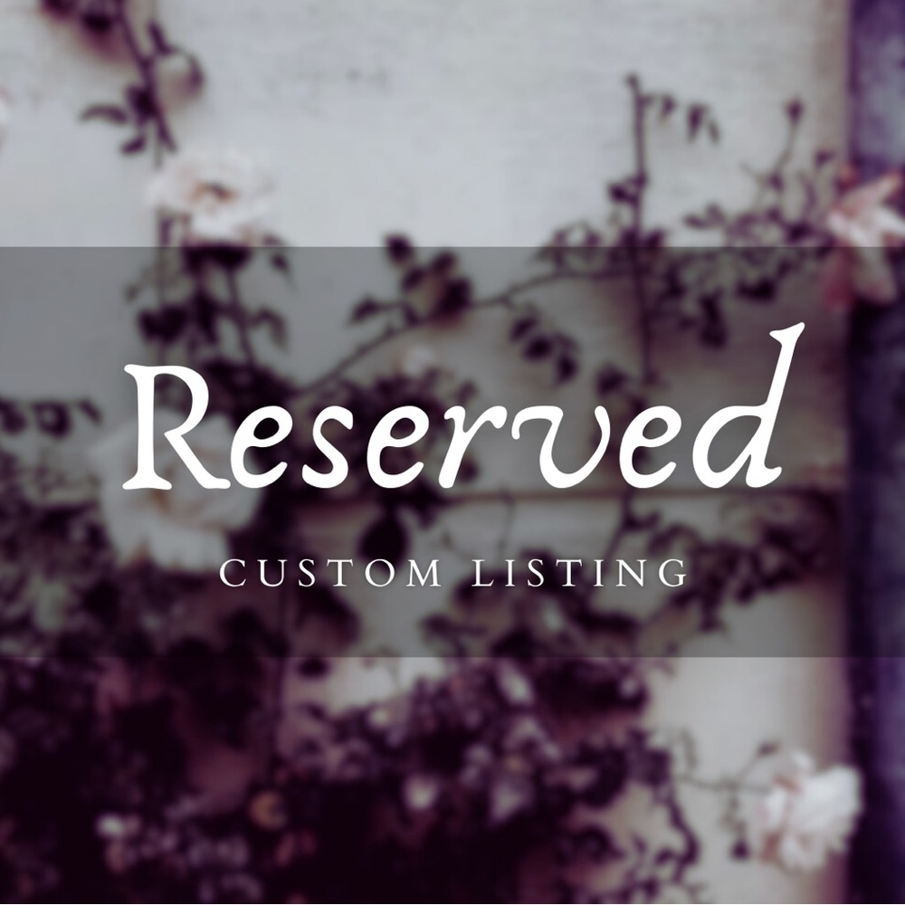 Reserved for April 💜